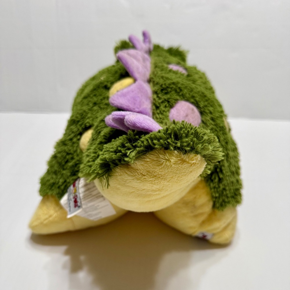 My Pillow Pets Dizzy Dragon Plush Green Purple Yellow Spotted Large Toy 2009 - Picture 4 of 11